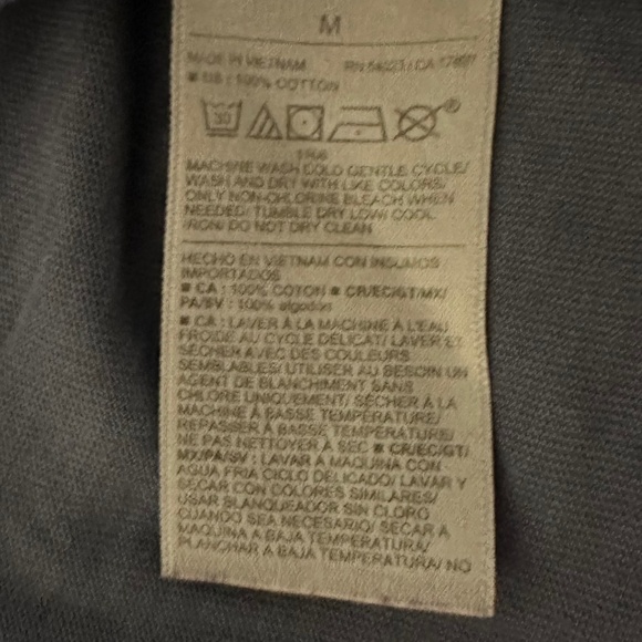 Old Navy NWT Long Sleeve Cotton Tee “Vintage Tee” Style Blue - Picture 6 of 6